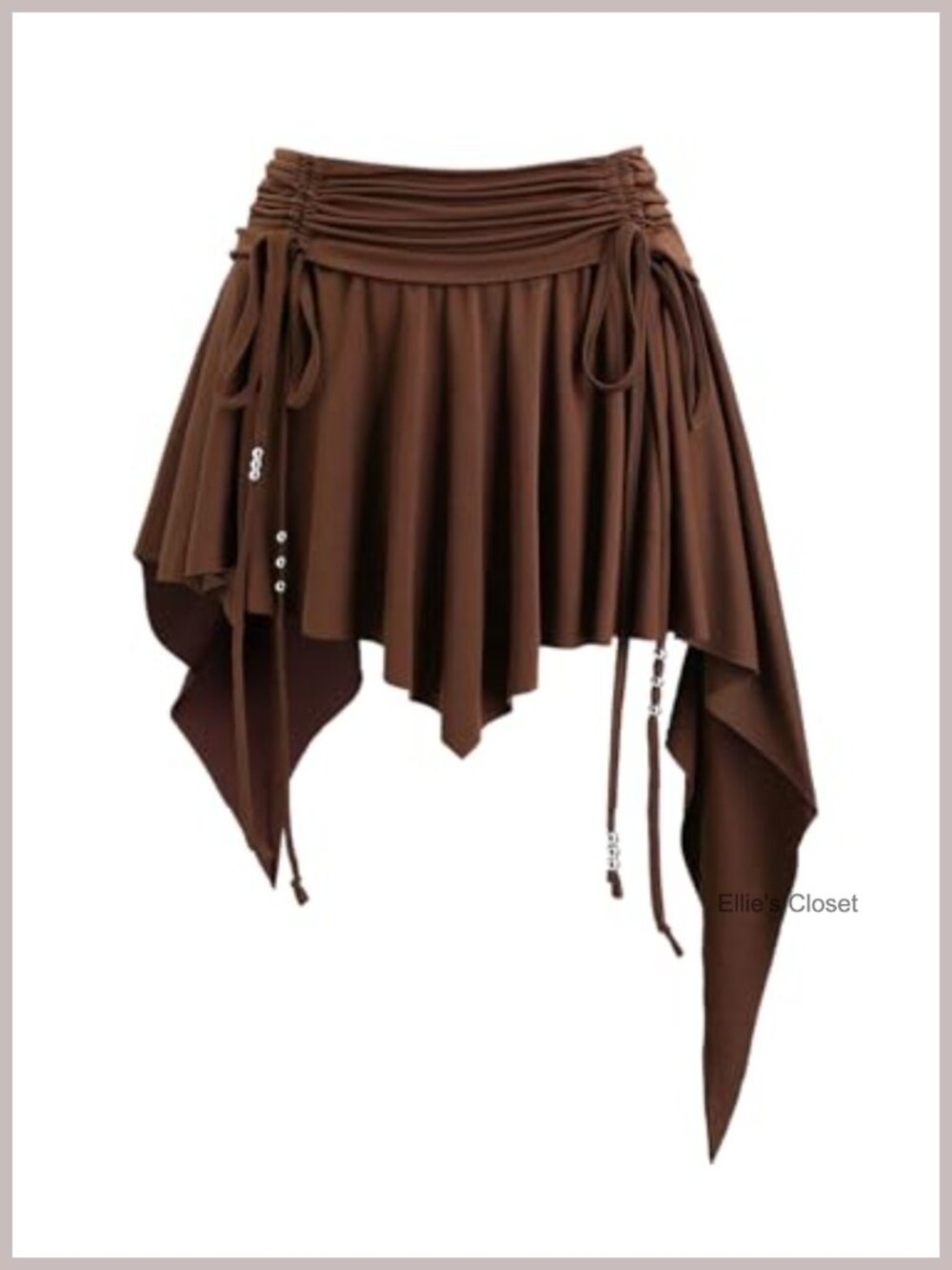 Ruched Asymmetrical Mini Skirt Pleated Drawstring Y2k Night Out Club
